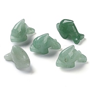 Natural Green Aventurine Carved Healing Dolphin Figurines, Reiki Energy Stone Display Decorations, 25~27x13x17~19mm(G-B062-01B)