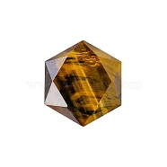 Natural Tiger Eye Healing Star of David Ornament, Reiki Energy Stone Display Decorations, 30mm(PW-WG52742-02)