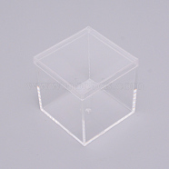 Plastic Box, Transparent, Square, Clear, 5.5x5.5x5.5cm, Inner Size: 5.1x5.1cm(CON-WH0074-41B)