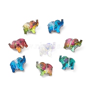 Transparent Glass Beads, Elephant, Mixed Color, 13x15x8.5mm, Hole: 1.2mm(GLAA-P054-01)