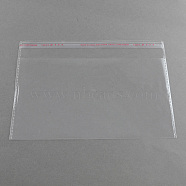OPP Cellophane Bags, Rectangle, Clear, 14x20cm, Unilateral Thickness: 0.035mm, Inner Measure: 11x20cm(OPC-S015-01)