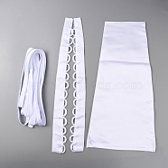 Women's Wedding Dress Zipper Replacement, Adjustable Fit Satin Corset Back Kit, Lace-up Formal Prom Dress, White, 50~4000x14~256x2~3mm, 4pcs/set(DIY-WH0453-10A)