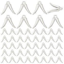 60Pcs Tibetan Style Alloy Pendants, Hot Pepper, Antique Silver, 15x16x3mm, Hole: 1.8mm(FIND-SC0019-36AS)