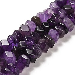 Natural Amethyst Beads Strands, Faceted, Nuggets, 10~11x8~10x7~8mm, Hole: 1mm, about 22~23pcs/strand, 7.09~7.48''(18~19cm)(G-N327-05-18)