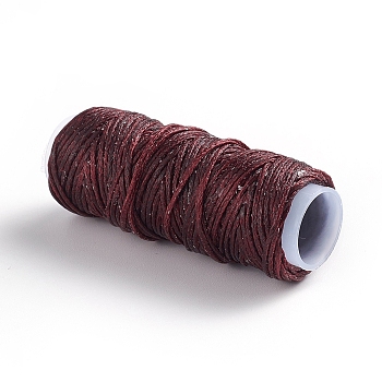 Waxed Polyester Cord, for Jewelry Making, Dark Red, 0.8mm, about 30m/roll