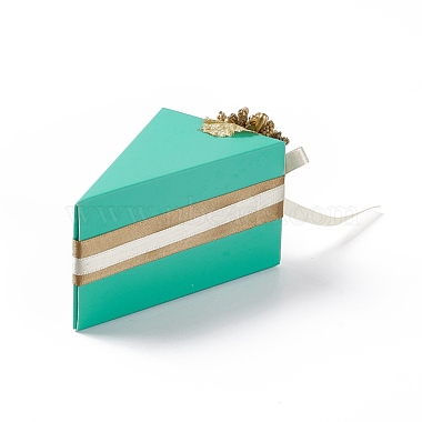 ケーキの形をした厚紙の結婚式のお菓子の好意のギフト用の箱(CON-E026-01C)-4