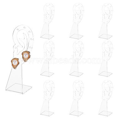 Transparent Acrylic Slant Back Earring Display Stands(EDIS-WH0035-07A)-2
