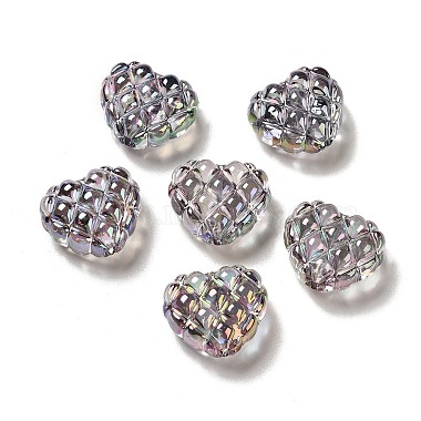 Slate Gray Heart Acrylic Beads