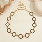 Vintage Alloy Ring Link Chain Waist Belly Chains for Women, Antique Golden, 1100mm(FS-WG53B1A-01)