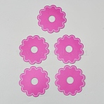 Paper Wine Glass Charms, Blank Goblet Marker, Flower, Violet, 67x0.3mm, Inner Diameter: 15mm(DIY-WH0899-772C-12)