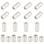Brass Capsule Lace Lock Buckles, DIY Sneaker Kits Metal Shoelaces lock Accessories, Platinum, 18x8mm, Hole: 3mm, 30set/box(KK-PH0001-29P)