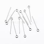 Tarnish Resistant 304 Stainless Steel Eye Pin, Stainless Steel Color, 25x0.8mm, Hole: 2mm, Pin: 0.8mm(STAS-H376-109)
