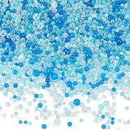 200G Glass Beads, Bubble Beads, Round, No Hole, Royal Blue, 2~3mm(GLAA-OC0001-32B)