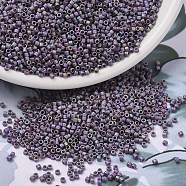 MIYUKI Delica Beads, Cylinder, Japanese Seed Beads, 11/0, (DB2322) Matte Opaque Glazed Sea Lavender AB, 1.3x1.6mm, Hole: 0.8mm, about 2000pcs/10g(X-SEED-J020-DB2322)