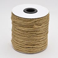 Jute Cord, Jute String, Jute Twine, 6 Ply, for Jewelry Making, Peru, 2mm, about 50yards/roll, 150 feet/roll(OCOR-E005-03A)