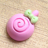 Resin Cabochons, DIY for Earrings & Bobby pin Accessories, Sweets, Hot Pink, 22x15mm(RESI-CJC0007-31C)