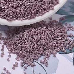 MIYUKI Delica Beads Small, Cylinder, Japanese Seed Beads, 15/0, (DBS0728) Opaque Mauve, 1.1x1.3mm, Hole: 0.7mm, about 175000pcs/bag, 50g/bag(SEED-X0054-DBS0728)