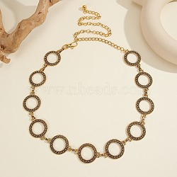 Vintage Alloy Ring Link Chain Waist Belly Chains for Women, Antique Golden, 1100mm(FS-WG53B1A-01)