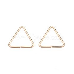 Brass Triangle Linking Ring, Buckle Clasps, Quick Link Connector, Fit for Top Drilled Beads, Webbing, Strapping Bags, Cadmium Free & Nickel Free & Lead Free, Golden, 13.5x14.5x1mm(KK-N232-331B-02)