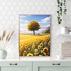 Sunflower DIY Natural Scenery Pattern 5D Diamond Painting Kits, Yellow, 400x300mm(PW-WG40923-03)