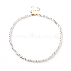 Acrylic Imitation Pearl Beaded Necklaces for Women, Creamy White, 17.72 inch(45cm)(NJEW-JN04133)