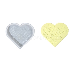 Heart DIY Silicone Molds, Resin Casting Molds, For UV Resin, Epoxy Resin Jewelry Making, White, 171x169x16mm(PW-WG6F1B1-02)