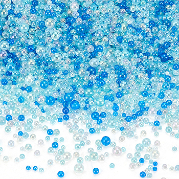 200G Glass Beads, Bubble Beads, Round, No Hole, Royal Blue, 2~3mm