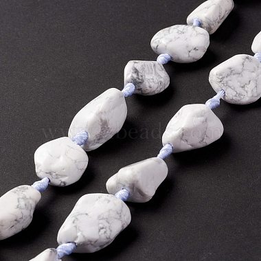 Chapelets de perles en howlite naturelle(G-B024-07)-4