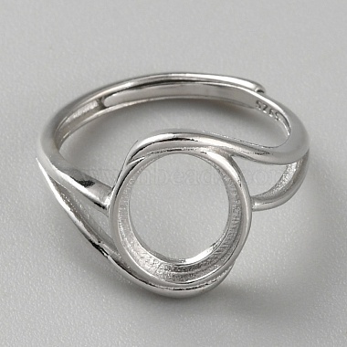 Rhodium Plated 925 Sterling Silver Adjustable Ring Components(FIND-WH0152-692P)-1