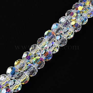 transparentes perles de verre de galvanoplastie brins(GLAA-Q099-J01-10)-2