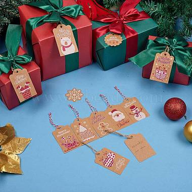 Christmas Theme Kraft Paper Cards(DIY-SZC0003-01)-5