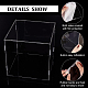 Rectangle Transparent Acrylic Minifigures Display Boxes with Black Base(ODIS-WH0030-50B)-4