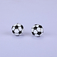 Printed Round with Football Pattern Silicone Focal Beads(SI-JX0056A-108)-1