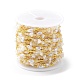 Brass Glass Bead Link Chains with ABS Imitation Pearl Beads(CHS-P016-39G-04)-4