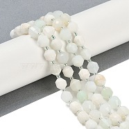 Natural Green Opal Beads Strands, Faceted, Bicone, Double Terminated Point Prism Beads, 10x9mm, Hole: 1.2mm, about 38pcs/strand, 15.08''(38.3cm)(G-O201B-135G)