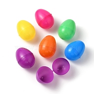 3D Plastic Open Easter Eggs, Display Decorations, Mixed Color, 57x43mm, Hole: 3mm(DJEW-WH0015-74)