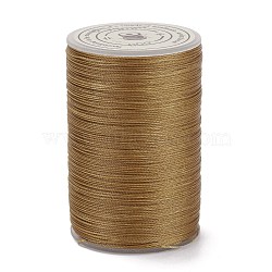Round Waxed Polyester Thread String, Micro Macrame Cord, Twisted Cord, for Leather Sewing Stitching, Goldenrod, 0.3~0.4mm, about 174.98 Yards(160m)/Roll(YC-D004-02A-009)
