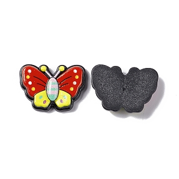 Opaque Resin Cabochons, Butterfly, Red, 17x24x4.5mm