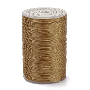 Round Waxed Polyester Thread String, Micro Macrame Cord, Twisted Cord, for Leather Sewing Stitching, Goldenrod, 0.3~0.4mm, about 174.98 Yards(160m)/Roll