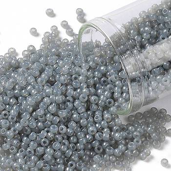 TOHO Round Seed Beads, Japanese Seed Beads, (1150) Translucent Grey, 11/0, 2.2mm, Hole: 0.8mm, about 1110pcs/10g