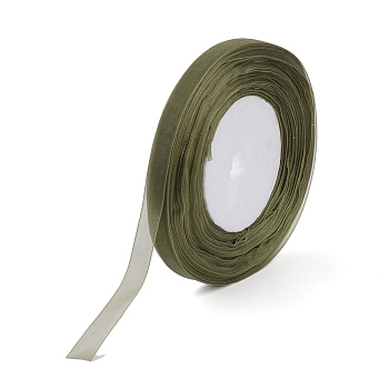 Organza Ribbon, Coffee, 3/8 inch(10mm), 50yards/roll(45.72m/roll), 10rolls/group, 500yards/group(457.2m/group)