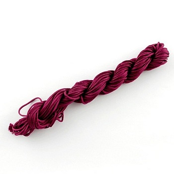 10M Nylon Jewelry Thread, Nylon Cord for Custom Woven Bracelets Making, Cerise, 2mm