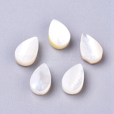 9mm LightGoldenrodYellow Teardrop Other Sea Shell Beads