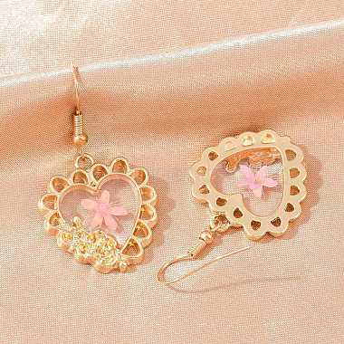 Alloy & Dried Flower Dangle Earrings(AL-Z001-01G-02)-3