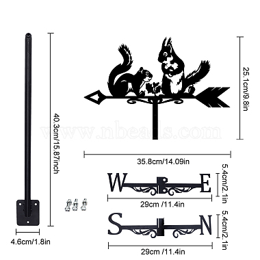 Orangutan Iron Wind Direction Indicator(AJEW-WH0265-031)-2