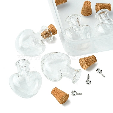 6Pcs Clear Mini High Borosilicate Glass Bottle Bead Containers(AJEW-FS0001-09B)-2