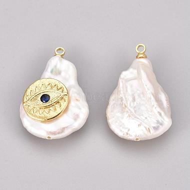 Natural Cultured Freshwater Pearl Pendants(PEAR-L025-15G)-2