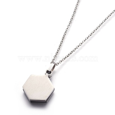 304 Stainless Steel Pendant Necklaces(STAS-I099-19)-4