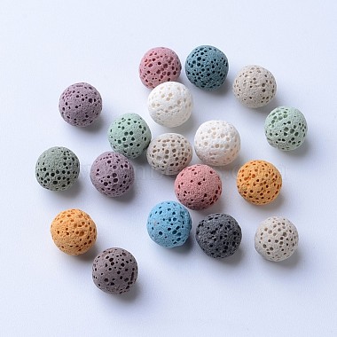 12mm Mixed Color Round Lava Beads