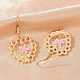Alloy & Dried Flower Dangle Earrings(AL-Z001-01G-02)-3